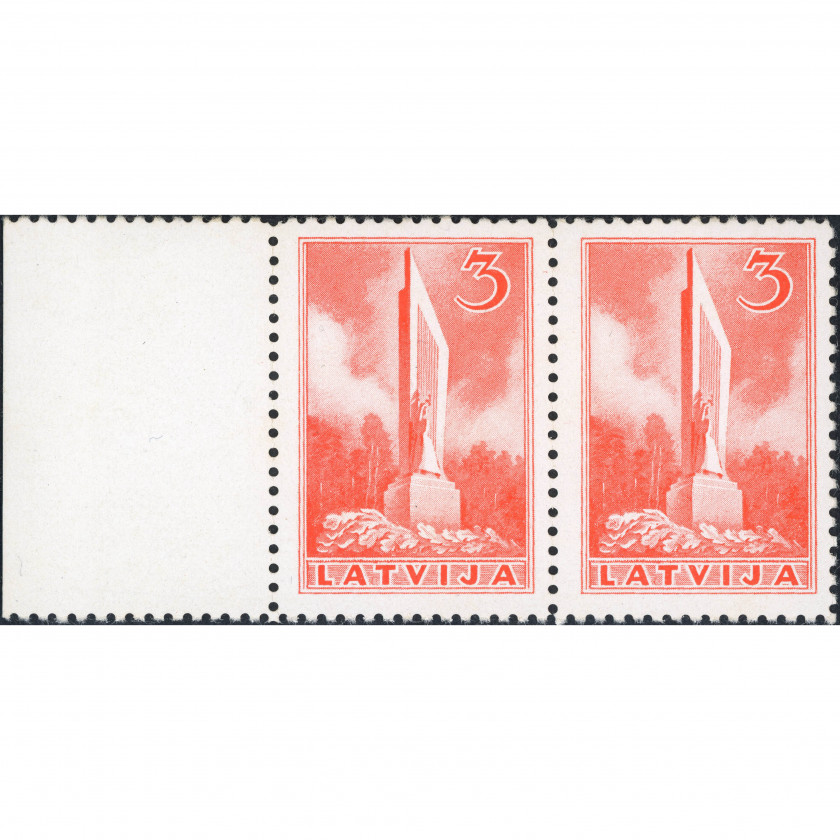 1937, Latvia, 3s, Solovyov #240 / Michel #246, Lithographed, UnWmk, P11.5