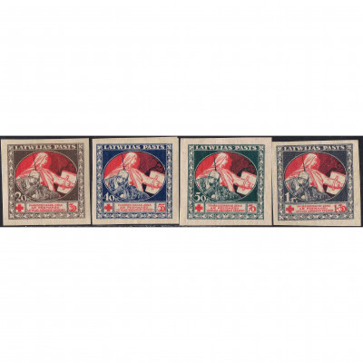 1921, Латвия, 20+10k-1Rub+30k, Соловьев #44-#...