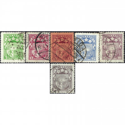 1923, Латвия, 5s-50s, Соловьев #85-#94, Литог...