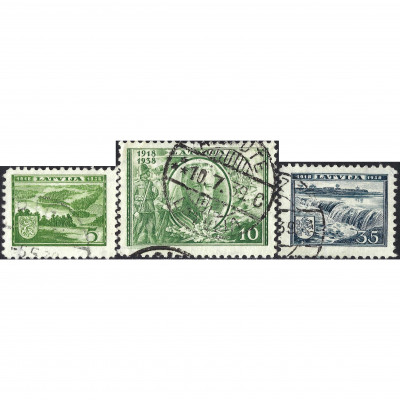 1938, Латвия, 5s-35s, Соловьев #258-#262, Лит...