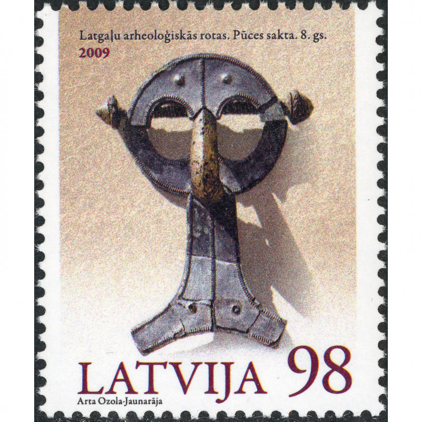 2009, Латвия, 98s, Мишель #753, Офсет, Без ВЗ, P14