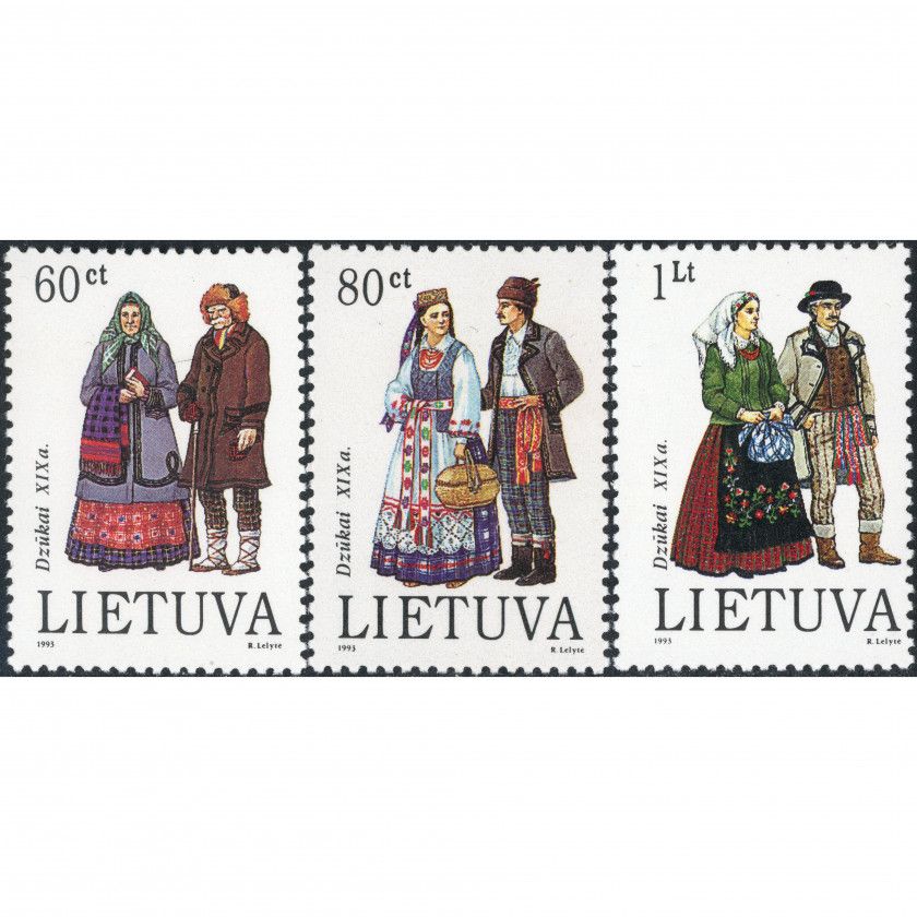 1993, Lietuva, 60c-1L, Michel #537-#539, Ofset, Bez zīmoga, P12