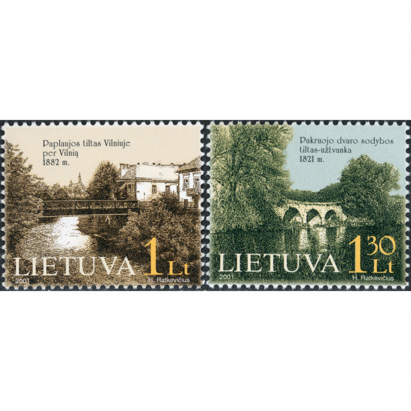 2001, Lithuania, 1L-1.30L, Michel #760-#761, Offset, UnWmk, P12