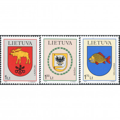 2001, Lithuania, 1L-1.70L, Michel #774-#776...