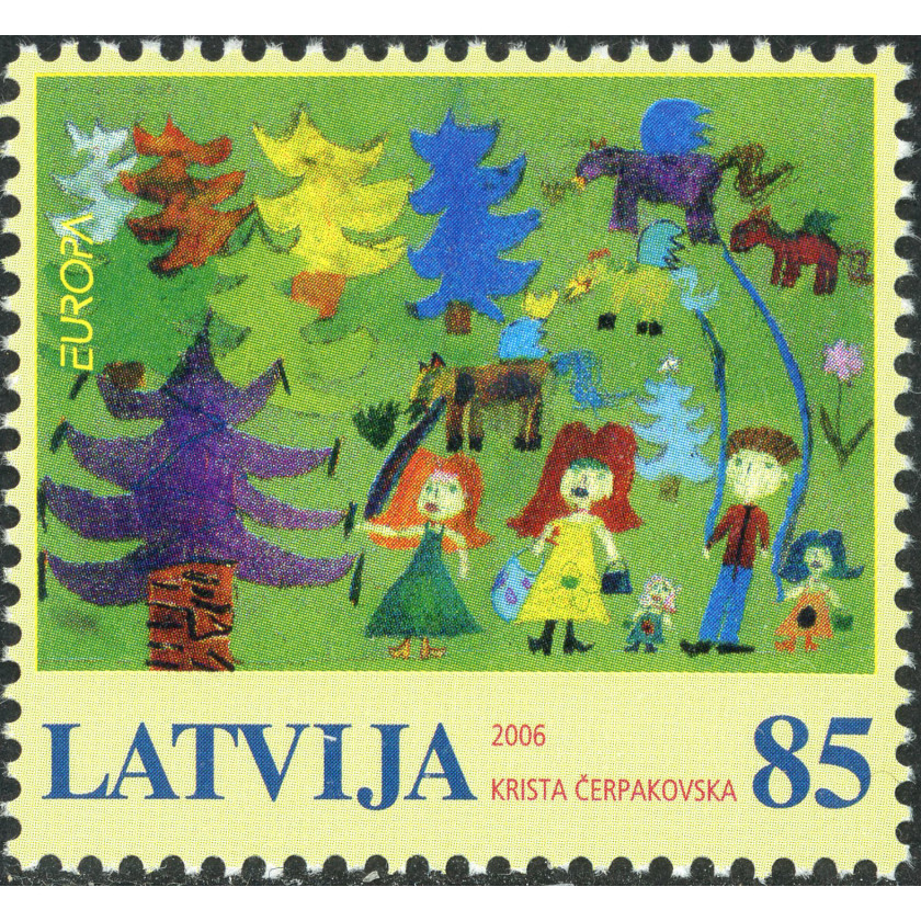 2006, Латвия, 85s, Мишель #674, Офсет, Без ВЗ, P14