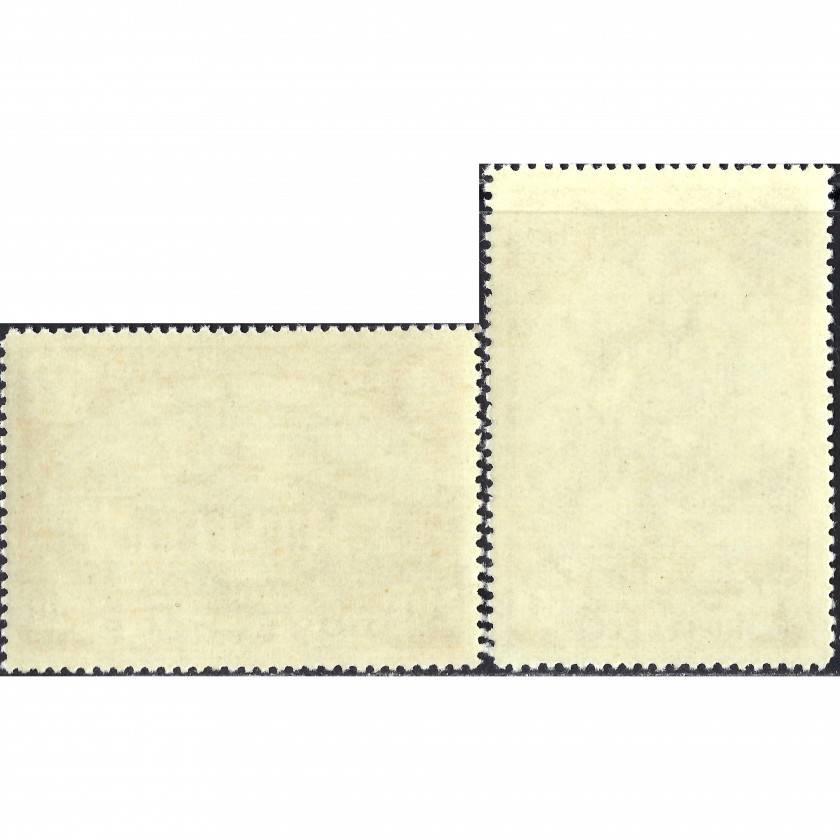 1951, PSRS, 40k-1Rub, Solovjovs #1612-#1613 / Michel #1560-#1561, Fototipija, Bez zīmoga, P12.5