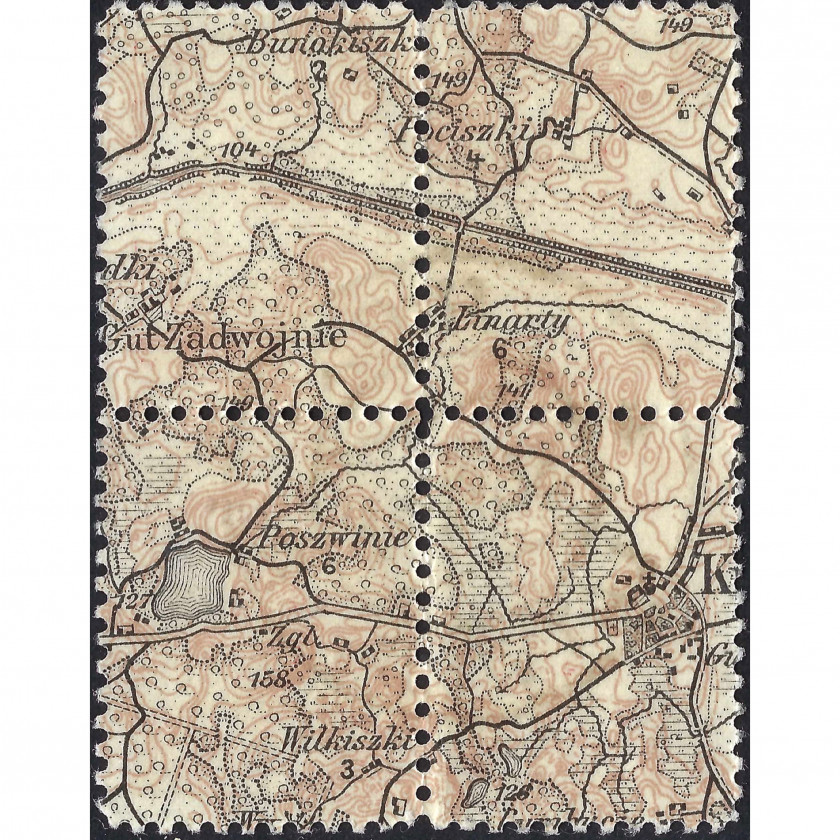 1918, Латвия, 5k, Соловьев #1A, Литография, Без ВЗ, P11.5