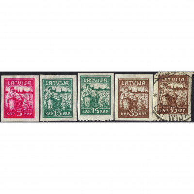 1919, Latvia, 5k-35k, Solovyov #26-#28 / Mich...