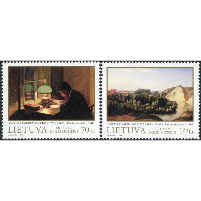 1998, Литва, 70c-1.35L, Мишель #678-#679, Офсет, Без ВЗ, P13