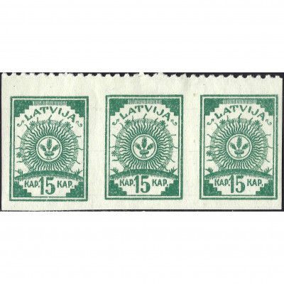 1919, Латвия, 15k, Соловьев #4, Литография, Б...