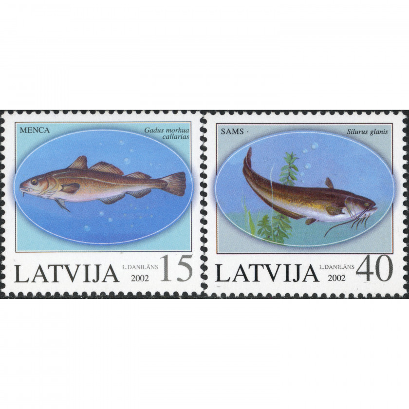 2002, Латвия, 15s-40s, Мишель #574A-#575A, Офсет, Без ВЗ, P14
