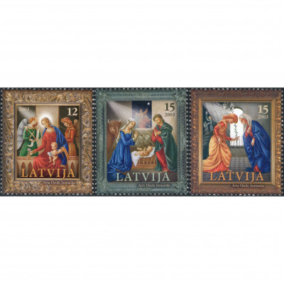 2003, Latvia, 12s-15s, Michel #600-#602, Ofse...