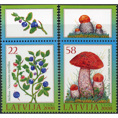 2008, Latvia, 22s-58s, Michel #739A-#740A, Of...