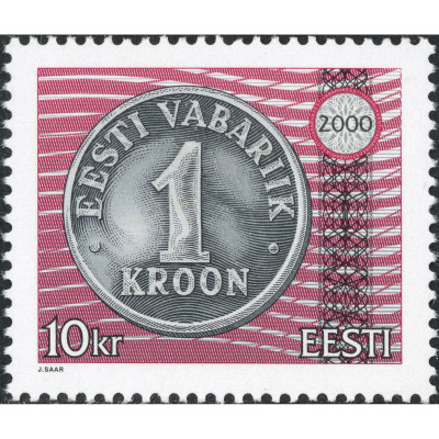 2000, Estonia, 10Kr, Michel #368, Ofset, Bez...