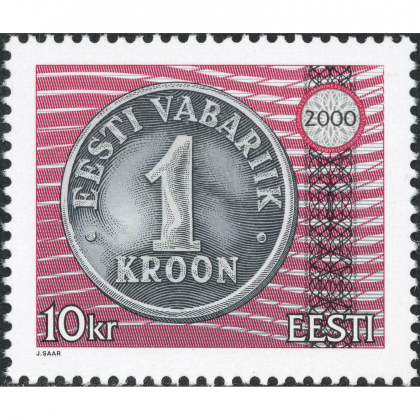 2000, Estonia, 10Kr, Michel #368, Ofset, Bez zīmoga, P14