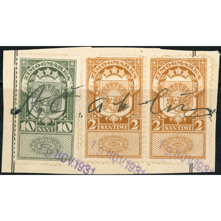 1920-1940, Latvia, 2s-10s, Tipogrāfija, Bez zīmoga, P11½