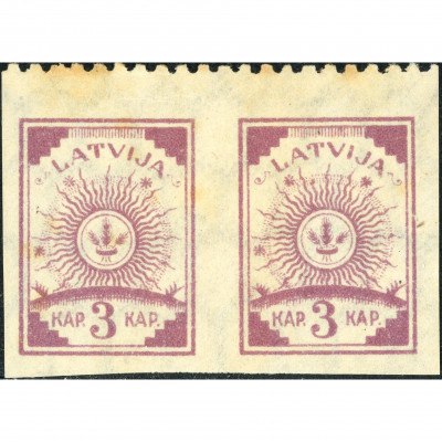 1919, Latvia, 3k, Solovyov #14 / Michel #15C...