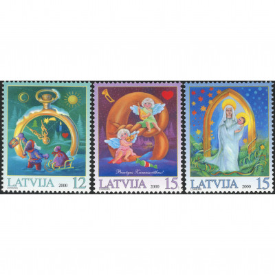 2000, Latvia, 12s-15s, Michel #535-#537, Ofse...
