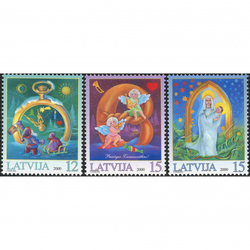 2000, Latvia, 12s-15s, Michel #535-#537, Ofset, Bez zīmoga, P14