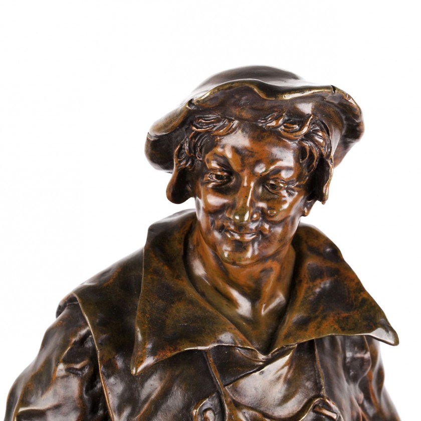 Large bronze figure "Le Sommelier"