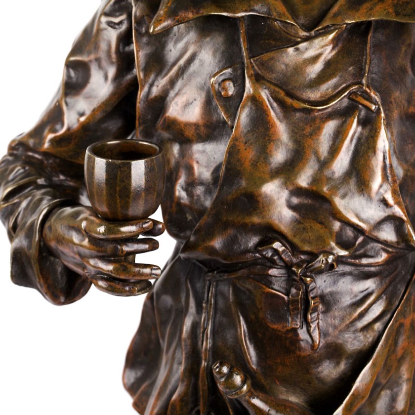 Large bronze figure "Le Sommelier"