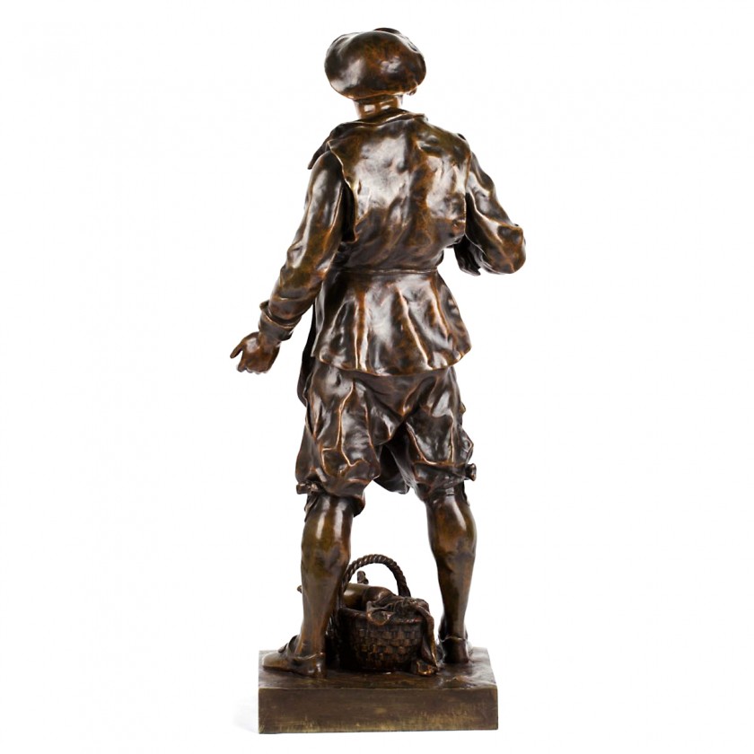 Large bronze figure "Le Sommelier"