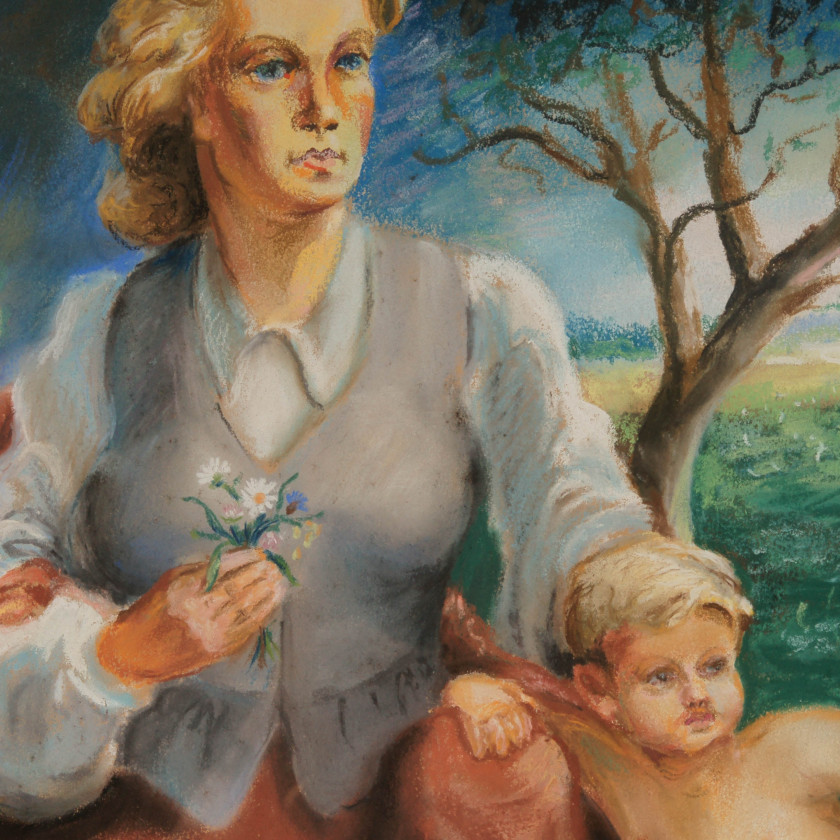 Glezna "Sieviete ar bērnu"
