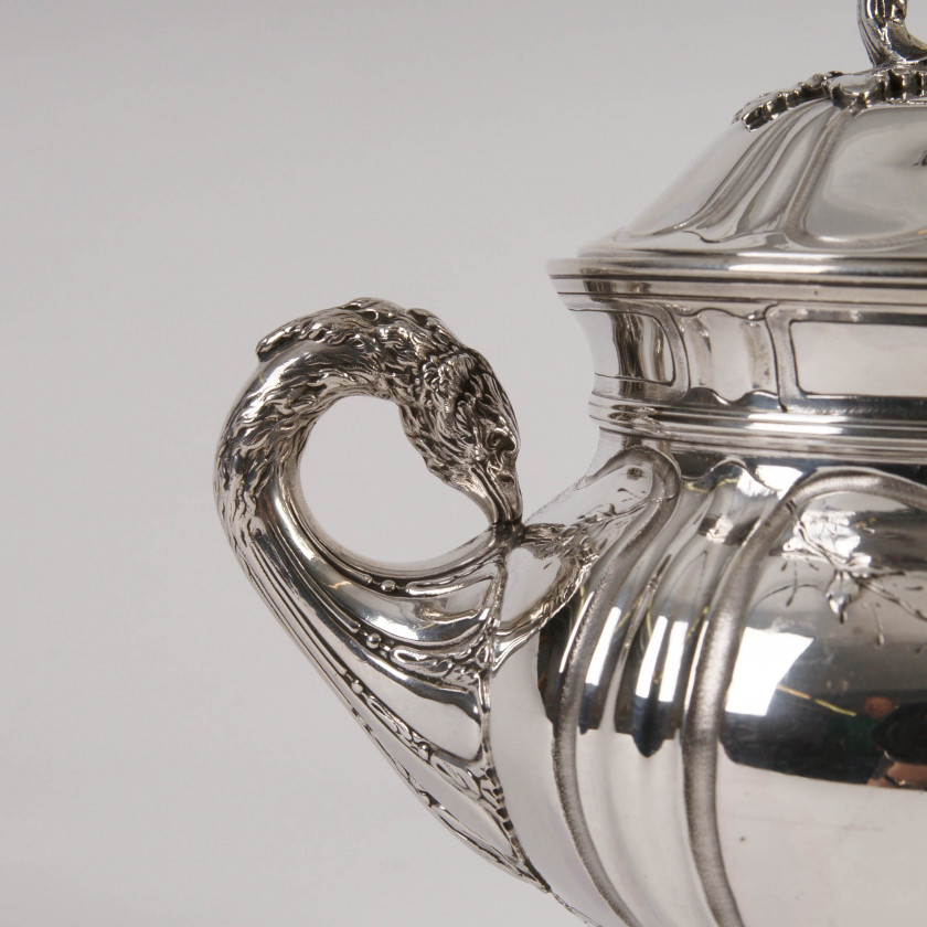 Silver sugar bowl