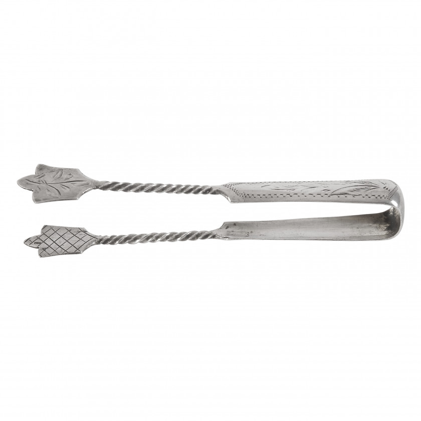Silver sugar tongs