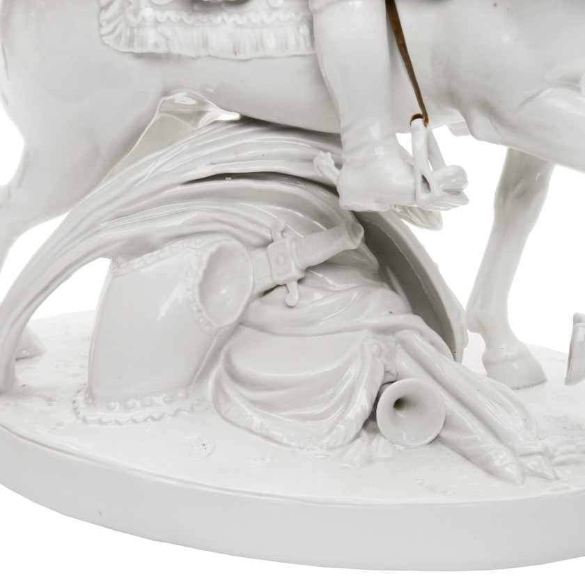 Porcelāna figūra "Frederiks II (Vecais Fricis) uz zirga"
