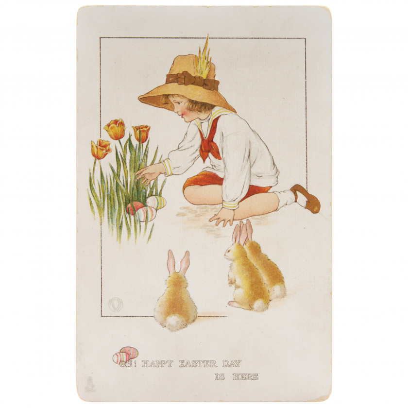 Postcard "Oh! Happy Easter Day Is Here"