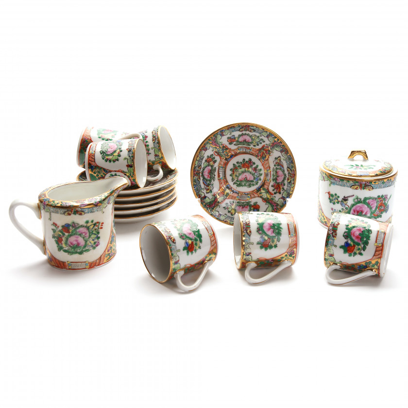 Porcelain coffee set for 6 people