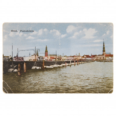 Postcard "Riga. Pontoon Bridge"