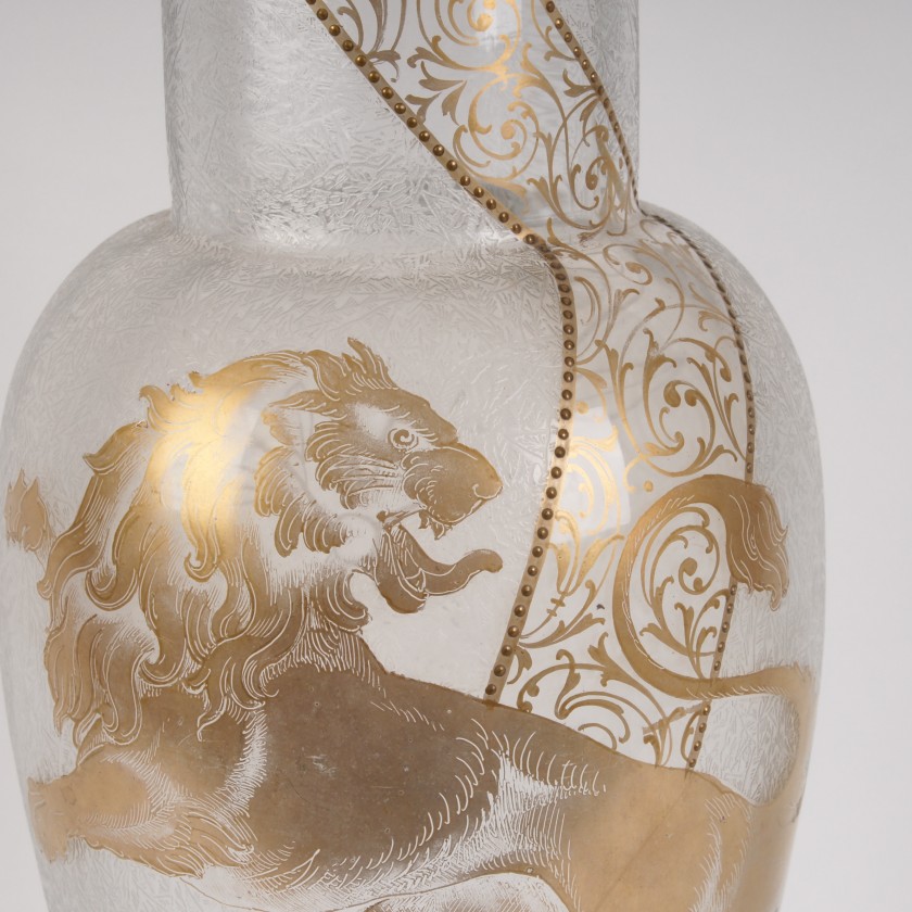 Large decorative glass vase
