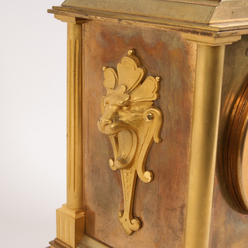 Bronze mantel Clock "Warwick Vase"