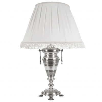 Silver plated table lamp