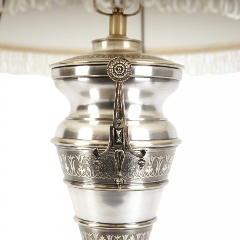 Silver plated table lamp