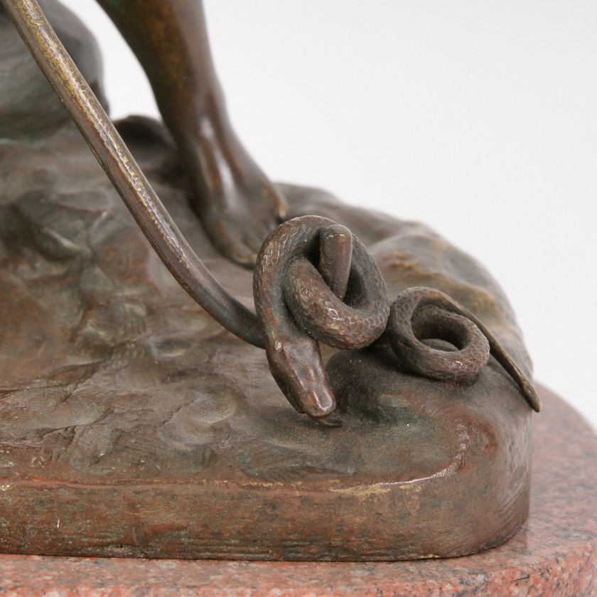 Bronze figure "Rescue from the snake"