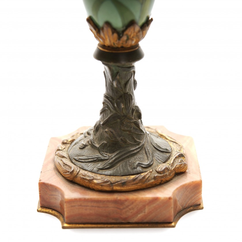 Two decorative vases in art nouveau style