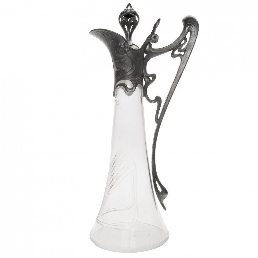 Silver plated carafe in Art Nouveau style