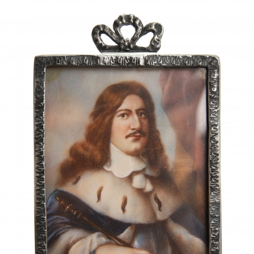 Miniature on ivory "Frederick William I, Elector of Brandenburg"