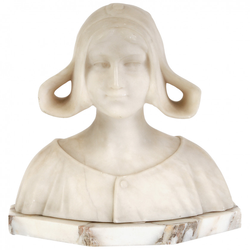 Holandiešu meitenes marmora krūšutēls