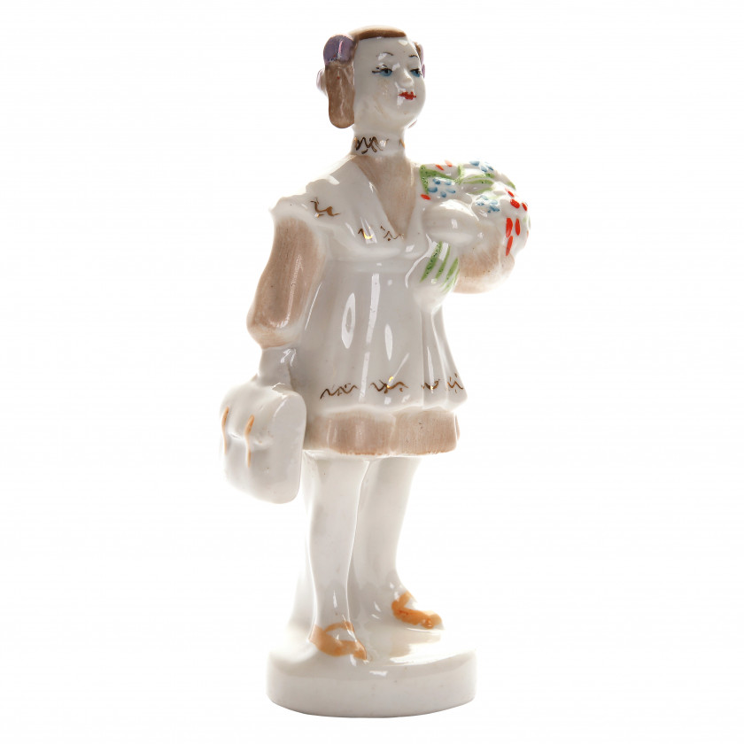 Porcelain figure "First grader"