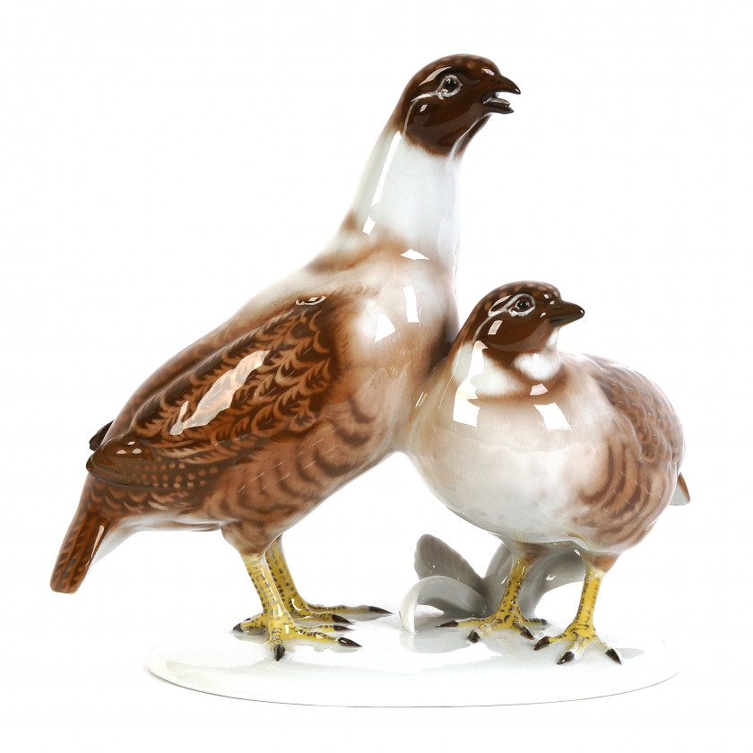 Porcelain figure "Partridges"