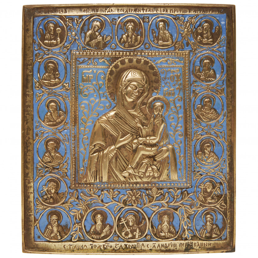 Икона "Богоматерь Тихвинская с Деисусом и избранными святыми"