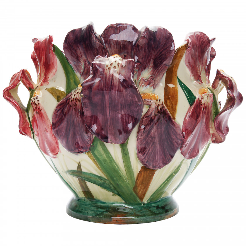 Faience flower pot "Iris"