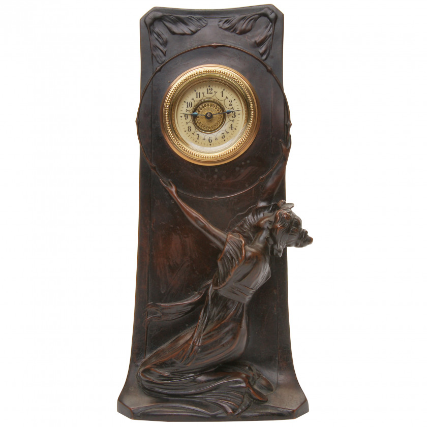 Сopper clock in Art Nouveau style