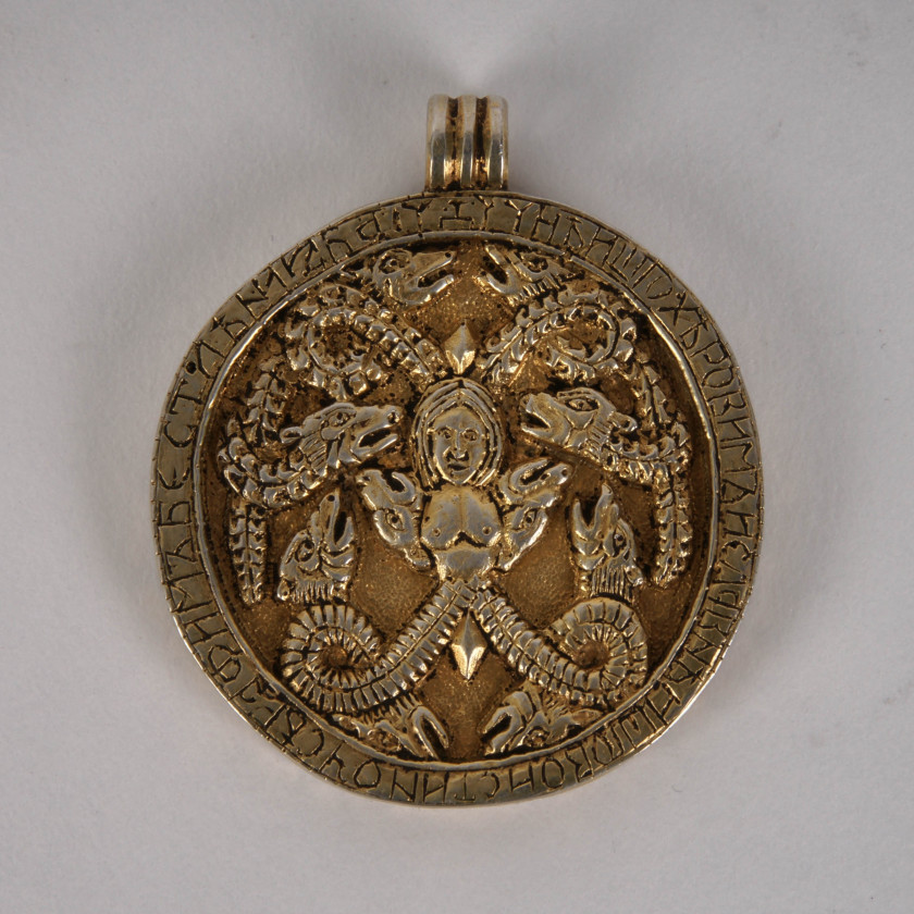 Silver amulet "Serpentine"