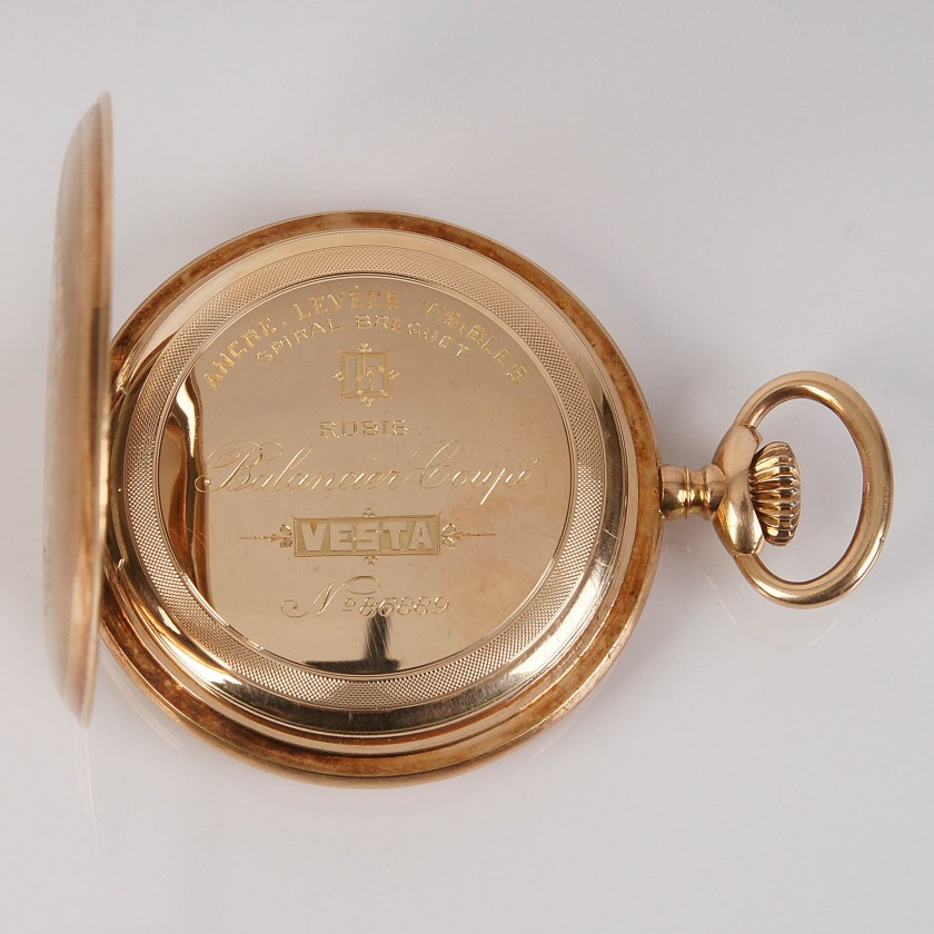 Золотые карманные часы "Vesta"