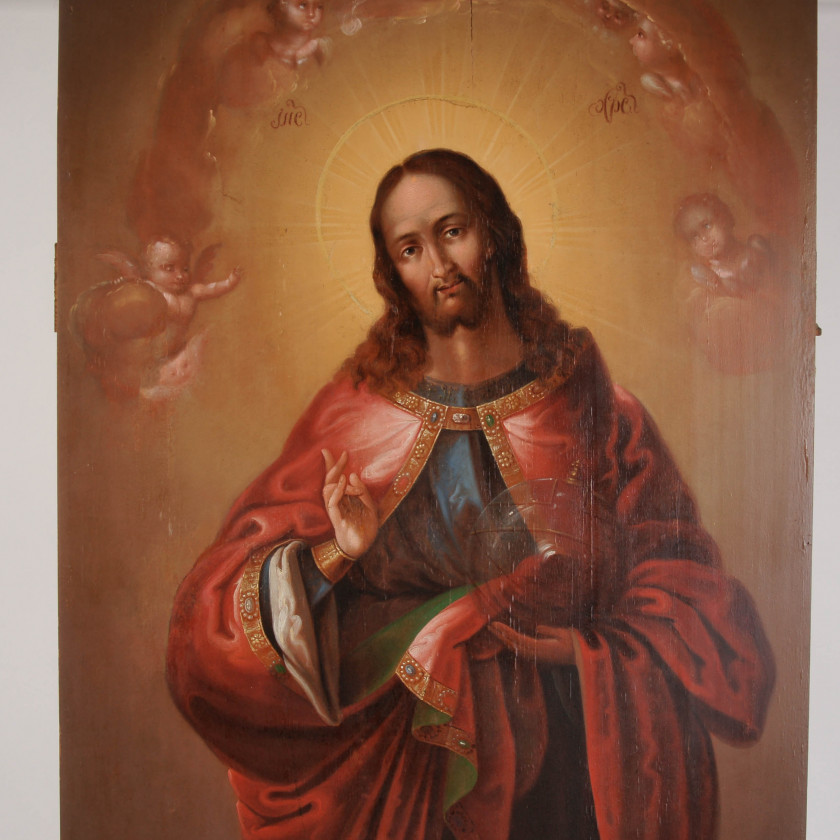Divas altāra ikonas "Kristus Pantokrators un Dievmāte"